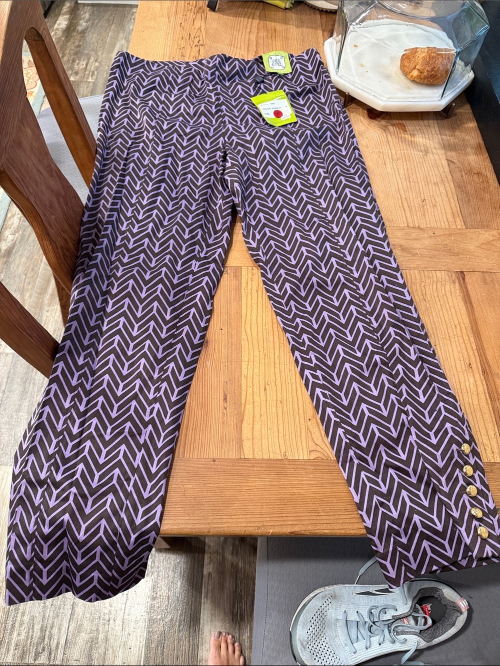 Elizabeth McKay Purple Chevron women’s pants
